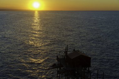 Termoli plajı, Campobasso ili, Molise, İtalya.