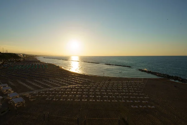 Pláž Termoli Město Provincii Campobasso Molise Itálie — Stock fotografie