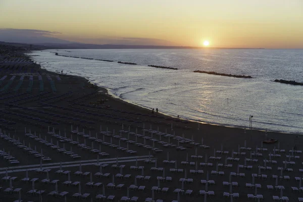 Pláž Termoli Město Provincii Campobasso Molise Itálie — Stock fotografie