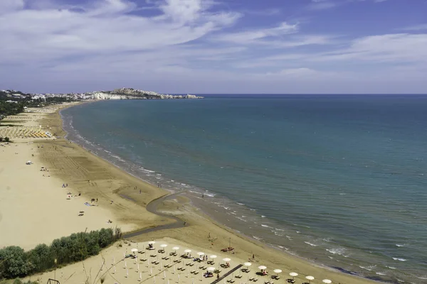 Pláž Vieste Gargano Provincie Foggia Apulia Itálie Červnu — Stock fotografie