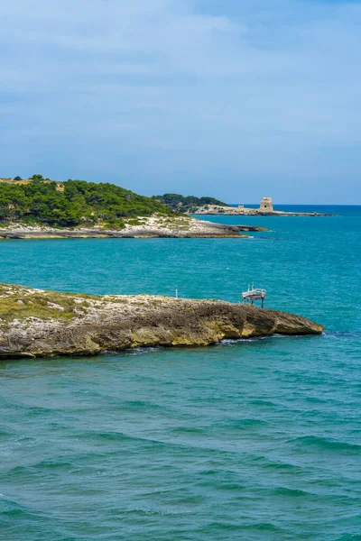 Landscape Road Gargano Coast Peschici Vieste Foggia Province Apulia Italy — Stock Photo, Image