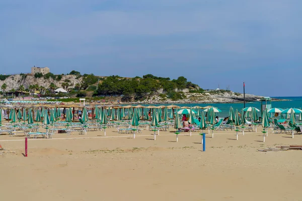 Beach Vieste Gargano Foggia Province Apulia Italy June — Stock Photo, Image