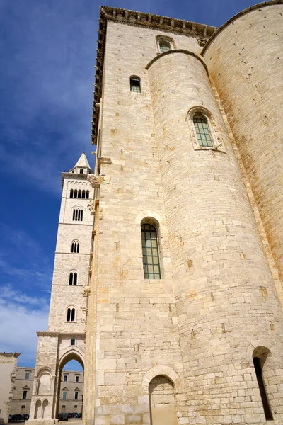 Trani Apulien Italien Utsidan Den Romanska Katedralen — Stockfoto