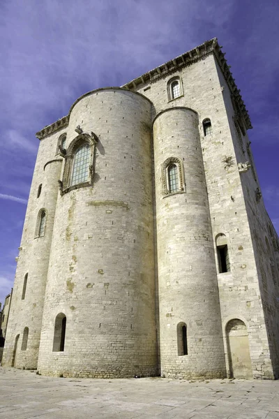 Trani Apulien Italien Utsidan Den Romanska Katedralen — Stockfoto