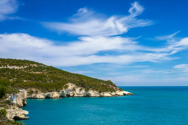 Küste Bei Vieste Gargano Provinz Foggia Apulien Italien Juni — Stockfoto