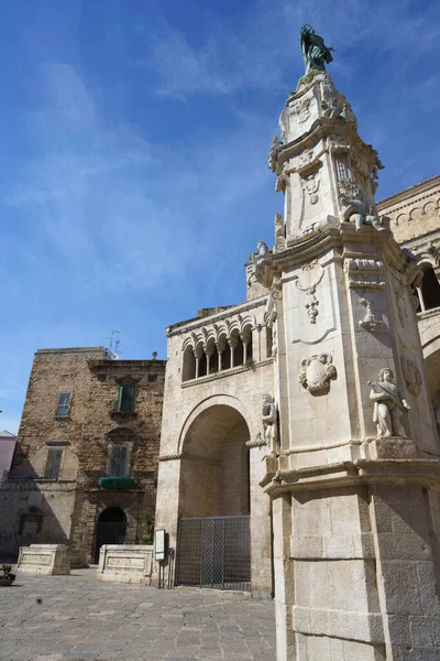 Bitonto Zabytkowe Miasto Prowincji Bari Apulia Włochy Zewnątrz Katedra Duomo — Zdjęcie stockowe