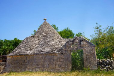 Alberobello, Bari ili, Apulia, İtalya: ünlü trulli 'nin dışı