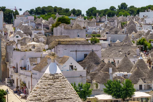 Alberobello Provincia Bari Puglia Italia Esterno Dei Famosi Trulli Patrimonio — Foto Stock