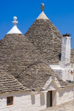 Alberobello, Bari ili, Apulia, İtalya: ünlü trulli 'nin dışı. Unesco Dünya Mirası Sitesi