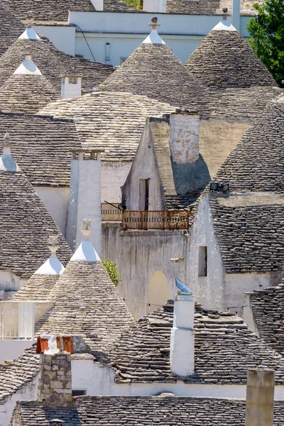 Alberobello Província Bari Apúlia Itália Exterior Famoso Trulli Património Mundial — Fotografia de Stock