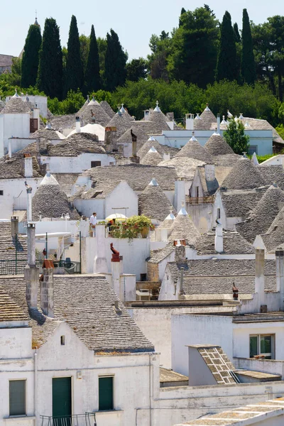 Alberobello Bari Provinsen Apulien Italien Utsidan Den Berömda Trulli Unescos — Stockfoto