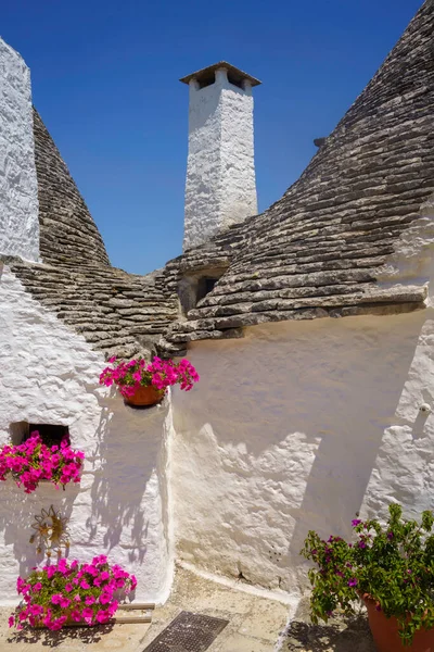 Alberobello Provinz Bari Apulien Italien Außenansicht Der Berühmten Trulli Unesco — Stockfoto