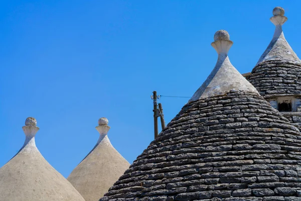 Alberobello Prowincja Bari Apulia Włochy Zewnątrz Słynnego Trulli Światowe Dziedzictwo — Zdjęcie stockowe