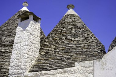 Alberobello, Bari ili, Apulia, İtalya: ünlü trulli 'nin dışı. Unesco Dünya Mirası Sitesi