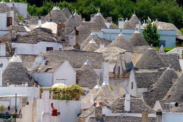 Alberobello Bari Provinsen Apulien Italien Utsidan Den Berömda Trulli Unescos — Stockfoto