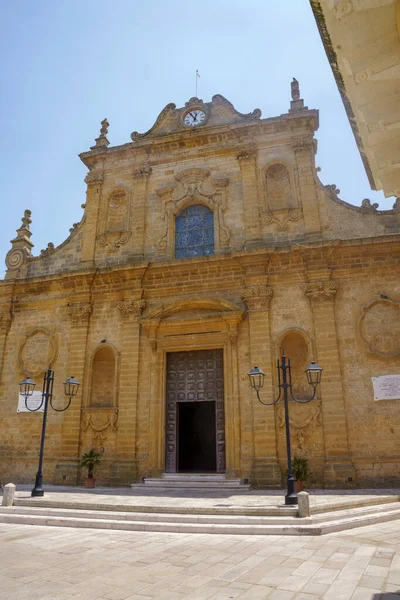 Torchiarolo Επαρχία Brindisi Apulia Ιταλία Πρόσοψη Της Εκκλησίας Santa Maria — Φωτογραφία Αρχείου