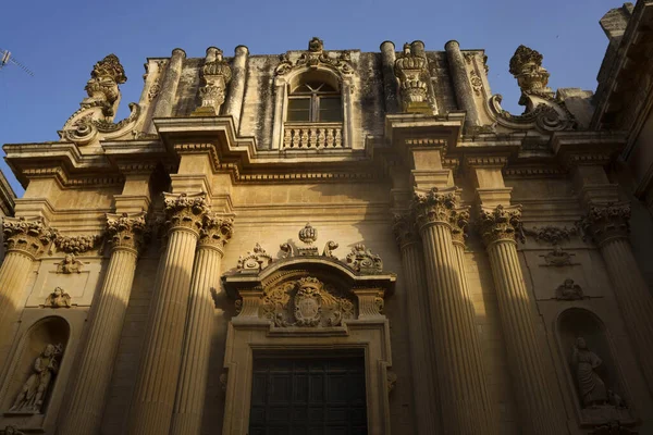 Lecce Apulië Italië Gevel Van Santa Teresa Kerk Barokke Stijl — Stockfoto