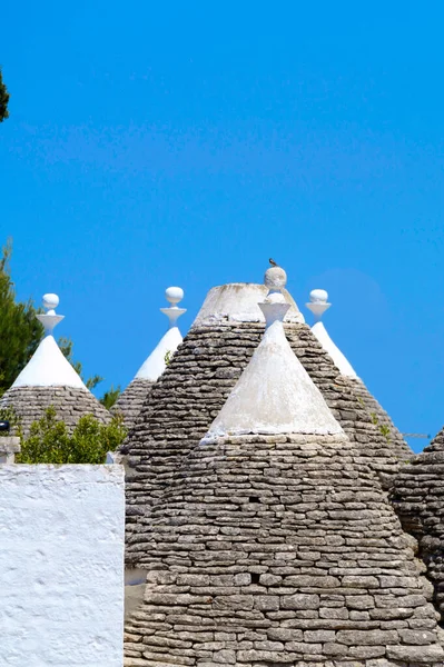 Alberobello Prowincja Bari Apulia Włochy Zewnątrz Słynnego Trulli Światowe Dziedzictwo — Zdjęcie stockowe