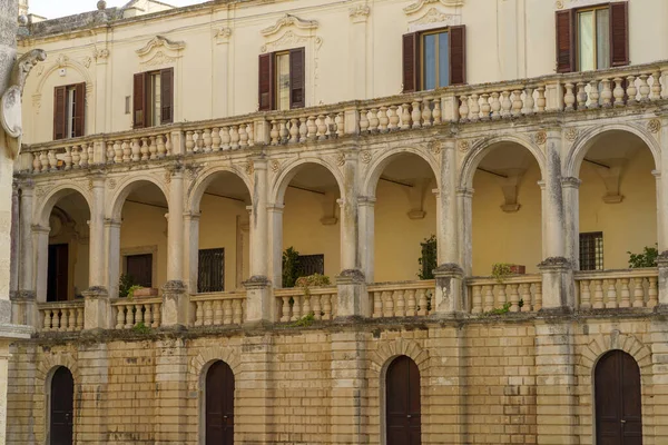 Lecce Apulien Italien Exteriör Historiska Byggnader Torget Katedralen Piazza Del — Stockfoto