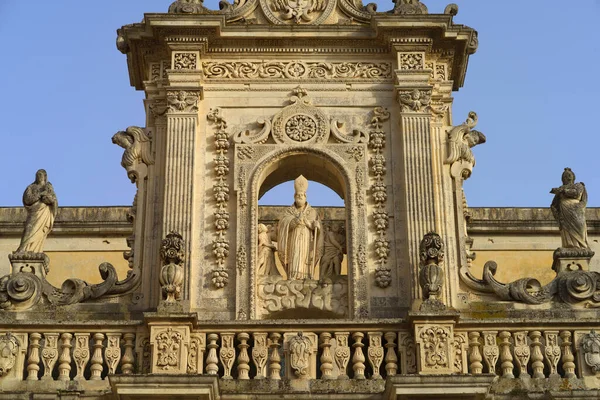 Lecce Apúlia Itália Exterior Edifícios Históricos Praça Catedral Piazza Del — Fotografia de Stock