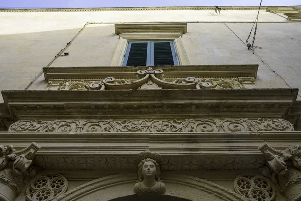 Lecce Apulia Włochy Zewnętrzne Części Zabytkowych Budynków — Zdjęcie stockowe