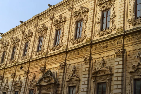 Lecce Apulië Italië Buitenkant Van Historische Gebouwen — Stockfoto