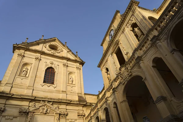 Lecce Apulië Italië Buitenkant Van Historische Gebouwen Het Domplein Piazza — Stockfoto