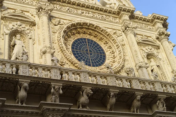 Лечче Апулия Италия Фасад Церкви Санта Кроче Феликс Стиле Барокко — стоковое фото