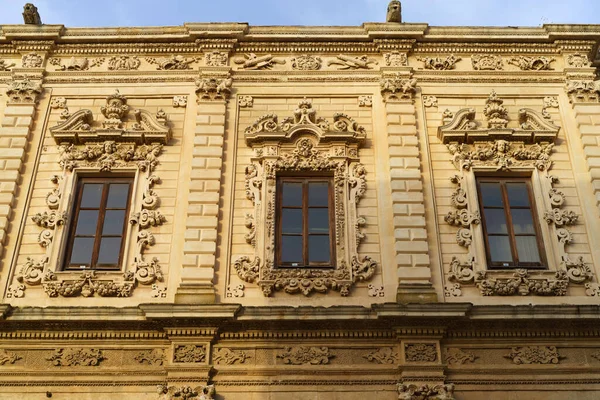 Lecce Apulien Italien Exteriör Historiska Byggnader — Stockfoto