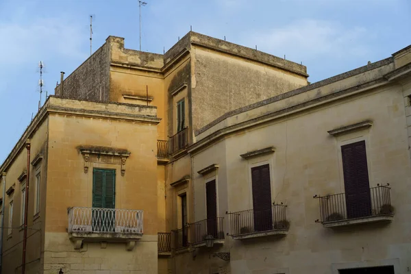 Lecce Apulia Italy Exterior Historic Buildings — стокове фото