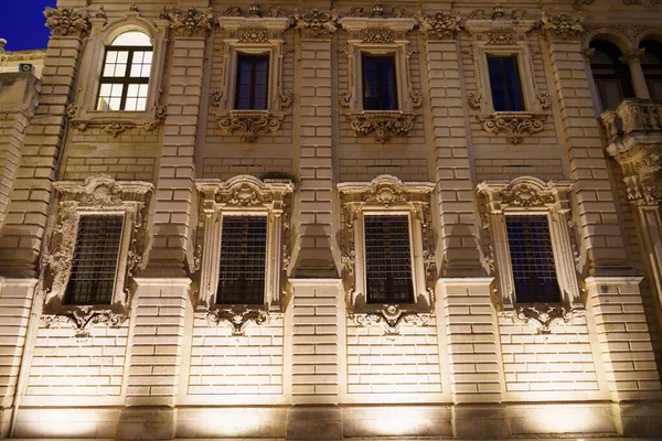 Lecce Apulien Italien Exteriör Historiska Byggnader Torget Katedralen Piazza Del — Stockfoto