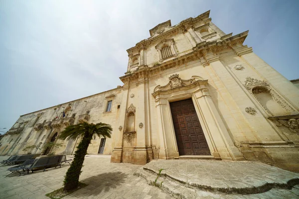 Sternatia Prowincja Lecce Apulia Włochy Fasada Opactwa Historycznego Stylu Barokowym — Zdjęcie stockowe
