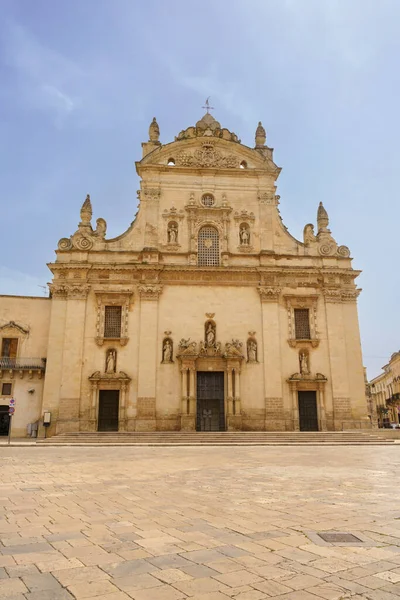 Kościół Santi Pietro Paolo Galatynie Prowincja Lecce Apulia Włochy Stylu — Zdjęcie stockowe