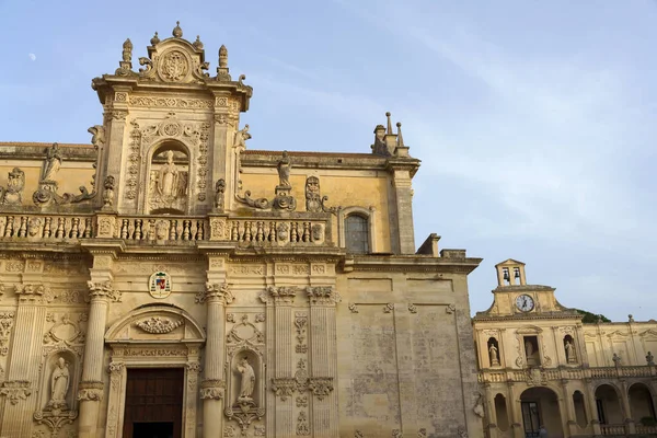 Lecce Apulië Italië Buitenkant Van Historische Gebouwen Het Domplein Piazza — Stockfoto
