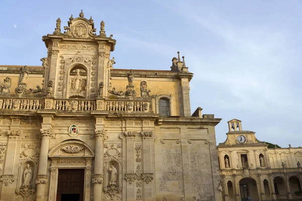 Lecce Apúlia Itália Exterior Edifícios Históricos Praça Catedral Piazza Del — Fotografia de Stock