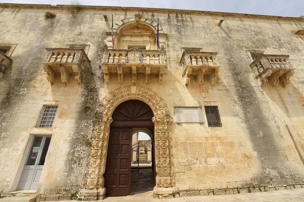 Sternatia Provincie Lecce Apulië Italië Gevel Van Historische Abdij Barokke — Stockfoto