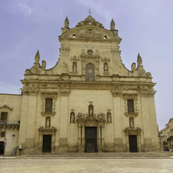 Kostel Santi Pietro Paolo Galatině Provincie Lecce Apulia Itálie Barokním — Stock fotografie
