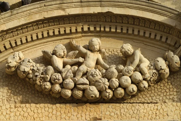 Lecce Apulië Italië Buitenkant Van Historische Gebouwen Het Domplein Piazza — Stockfoto