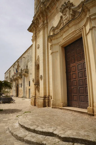 Sternatia Provincia Lecce Puglia Facciata Dell Abbazia Storica Stile Barocco — Foto Stock