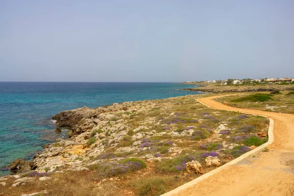 Pobřeží Salenta Provincie Lecce Apulia Itálie Leucy Gallipoli Létě — Stock fotografie