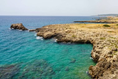 Salento kıyıları, Lecce ili, Apulia, İtalya, Gelibolu 'da, yazın