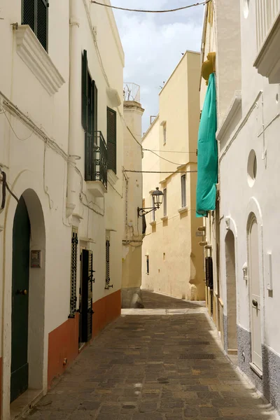 Gallipoli Historische Stad Provincie Lecce Apulië Italië Typische Straat — Stockfoto