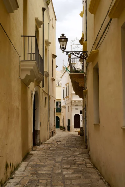 Gallípoli Ciudad Histórica Provincia Lecce Apulia Italia Calle Típica —  Fotos de Stock