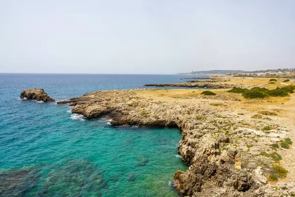 Salento kıyıları, Lecce ili, Apulia, İtalya, Gelibolu 'da, yazın