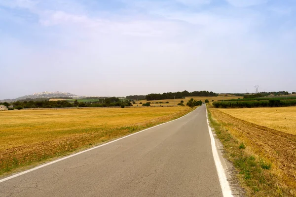 Country Landscape Road Massafra Mottola Taranto Province Apulia Italy Summertime — Stock Photo, Image