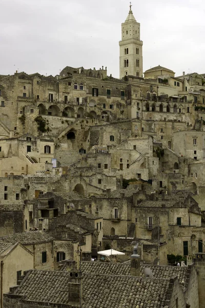Matera Cidade Histórica Basilicata Itália Patrimônio Mundial Unesco — Fotografia de Stock