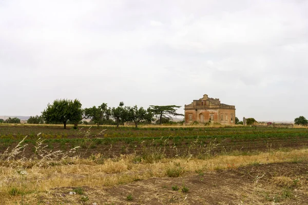 Αγροτικό Τοπίο Κατά Μήκος Του Δρόμου Από Matera Προς Gravina — Φωτογραφία Αρχείου