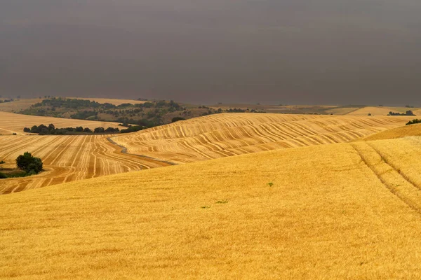 Landskap Basilicata Längs Vägen Från Gravina Apulien Till Melfi Potenzaprovinsen — Stockfoto