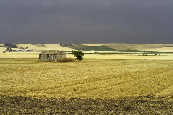 Landskap Basilicata Längs Vägen Från Gravina Apulien Till Melfi Potenzaprovinsen — Stockfoto