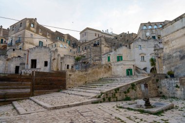 Matera, İtalya, Basilicata 'daki tarihi şehir, Unesco Dünya Mirası Bölgesi